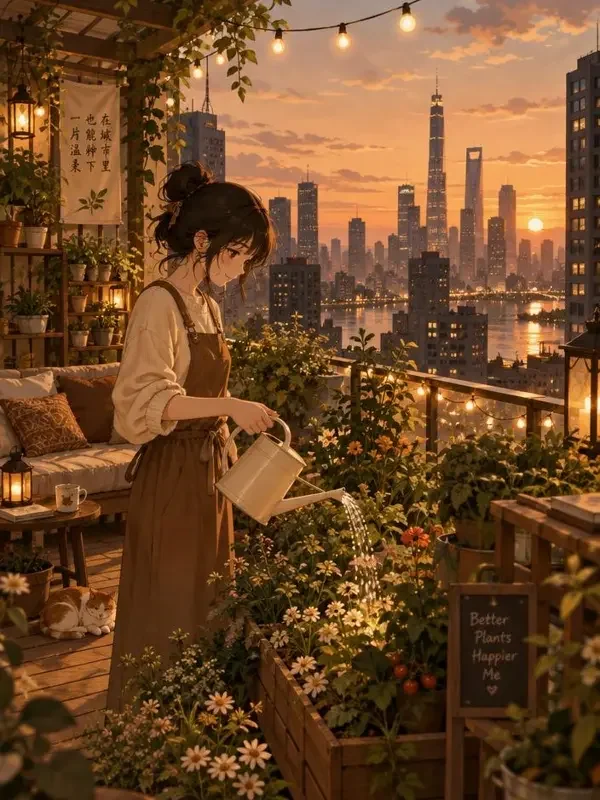 城市的屋顶花园动漫封面图